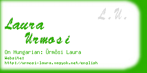 laura urmosi business card